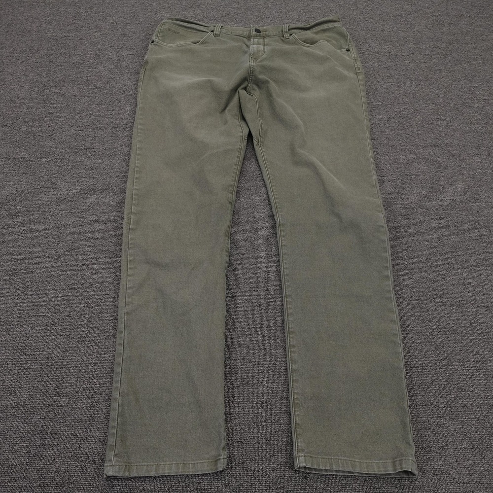 Proof Jeans Mens 36x32 Green Slim‎ Stretch Canvas Casual Pants TruTemp 365